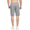 JustSun Mens Shorts Casual Sports Joggers Shorts with Elastic Waist Zipper Pockets Light Grey UK Medium #1