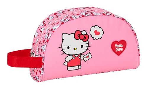 Hello Kitty   Neceser Grande Niño, Neceser Infantil, Adaptable a Carro, Ideal para Niños de 5 a 14 Años, Cómodo y Versátil, Calidad y Resistencia, 26x16x9 cm