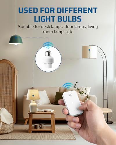 image for DEWENWILS Remote Control Light Socket, Remote Control Light Bulbs, Wir