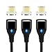 Produktbild LAMA 3A Magnetisches Micro USB Kabel [3 Stück 1M] Nylon Magnetic Micro USB Datenkabel und Ladekabel Schnellladekabel Magnetisch für Android Samsung S7 S6 J5 J7 Note5 Huawei Sony Huawei Nokia LG Kindle