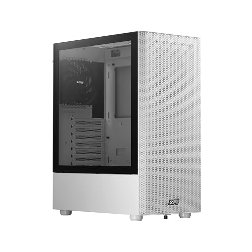 XPG Valor MESH Compact ATX Mid Tower Case, MESH Front Panel Design, 3mm Tempered Glass Side Panel, Pre-Installed x4 120mm Fans