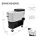 Permasteel 120-Qt Rolling Ice Chest, Portable Patio Party Bar Drink Cooler Cart with Wheels, Drink Dividers - Perfect for Outdoor or Indoor Entertaining, and Parties, Galvanized Steel