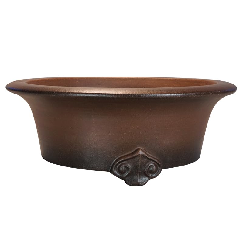 Vasi per Piante da Interno Vaso Rotondo Antico Fatto a Mano Purple Sand, Calibro 40 cm, Contenitore for Bonsai Traspirante, pianta Verde