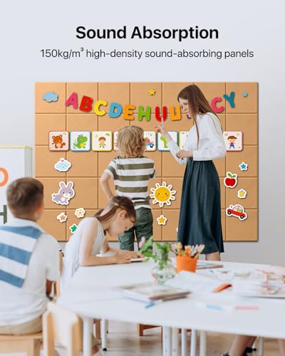 Image of Acoustic Panels 12 Pack Square Soundproof Wall Panels with 60 Adhesive Tapes, High Density Acoustic Foam Panels Sound Proof Foam for Home Office, Recording Studio, Ceiling, 12 inch X 12 inch X 0.4 inch