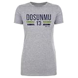 500 LEVEL Ayo Dosunmu Minnesota Timberwolves Font Minnesota Timberwolves Shirt for Women (Heather Gray, Small)