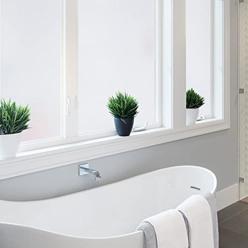 Bofeifs Window Privacy Film Frosted Glass Window Film Non-Adhesive Static Cling Uv Blocking Window Sticker Reusable Window Covering Film For Bathroom Office Meeting Room Home 11.8" X 78.7"(30X200Cm) #TOP2