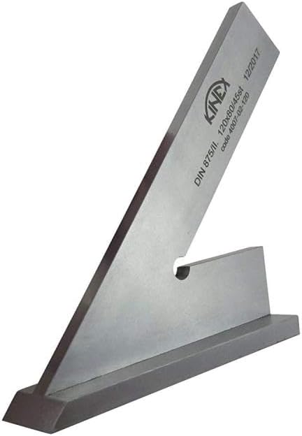 4007-02-120 Miter 45 Degree Try Machinist Square with Base 5" x 3-1/4" DIN 875/2 Accurate to w/in 0.001โ (One Thousandth of an Inch)