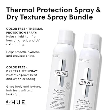 dpHUE Color Fresh Thermal Protection Spray (5 oz) + Color Fresh Dry Texture Spray (5 oz) - For All Hair Types - Color Safe