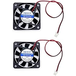 Ventilador 60X60 12V JZK 2PCS 60x60x15mm 2 pines 12V mini ventilador enfriamiento silencioso 60mm con cables 6015 6cm miniatura pequeño ventilador DC sin escobillas 12V ventilador impresora 3D ventilador disipador calor