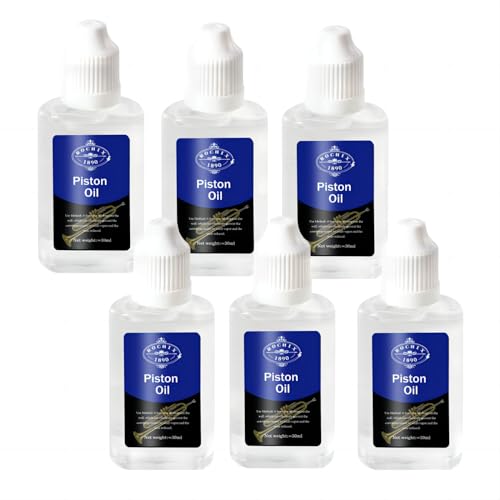 6 pcs Valve Oil Regular Synthetic Piston Valve Oil for Trumpet,Horn,Brass Instruments,1.02 fl.oz/30ml/pcs…