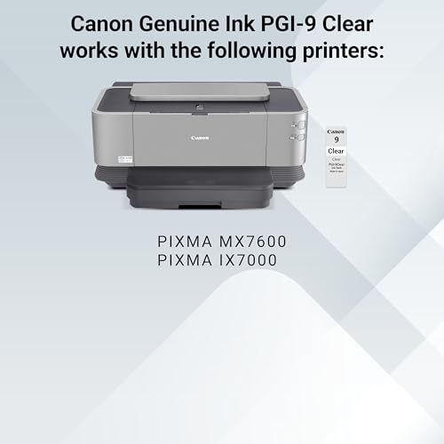 Image of Canon PGI-9 Genuine Clear Ink Tank, Compatible with MX7600, and IX7000 Printers