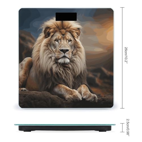 Báscula Digital Creativa Animales León de Vidrio Templado miniatura 2