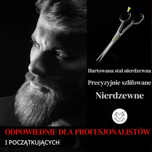 OTTO HERDER nożyczki fryzjerskie – bardzo ostre nożyczki do włosów 15,5 cm (15,5 cm) z jednostronnym mikrosplątaniem – nożyczki do strzyżenia włosów do precyzyjnego strzyżenia włosów ze złotą śrubą
