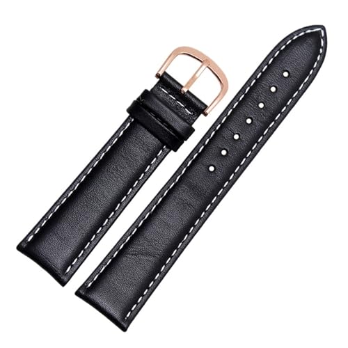 [ȓX] J[tXLU[EHb`oh 18mm 19mm 20mm 21mm 22mm 23 \tgXgbv o^tCobN rWlXEHb`ohɑΉ(Black w RG pin,23mm)