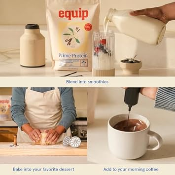 Equip Foods Prime Protein Powder Vanilla & Prime Protein Powder Salted Caramel