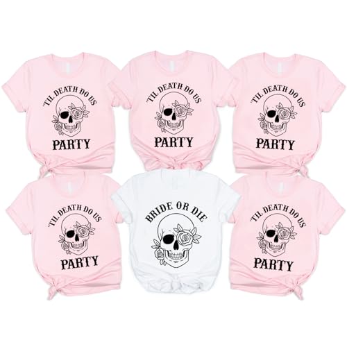 Bride Or Die Til Death Do Us Party Bridesmaid Matching Shirt Collection, Maid of Honor, Bachelorette Halloween Shirts