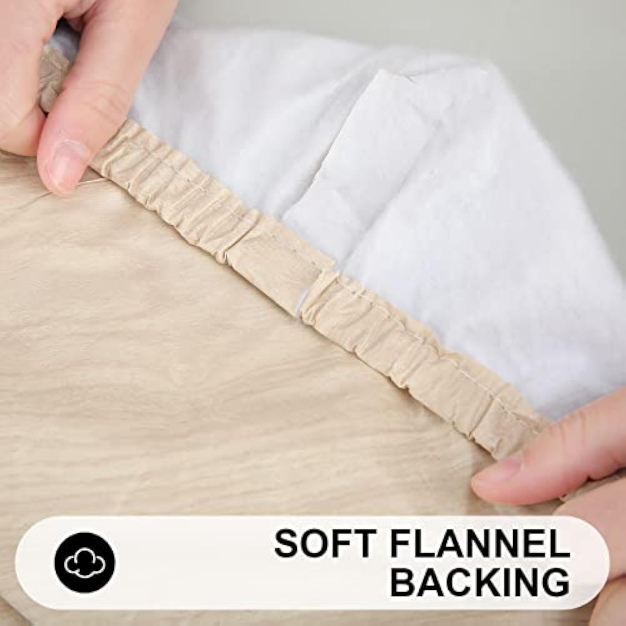 Elastic Fitted Vinyl Tablecloth, 30'' x 72''
