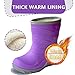 Greentiming Toddler Winter Rain Boots, Insulated Waterproof Kids Snow Boots Fleece Lined Cozy Insulated Boot for Boys Girls, Purple Size 3