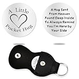 Memorial Pocket Hug Token Gifts for Women Men Sympathy Gifts for Loss of Dad Mom Bereavement Gift for Loss of Loved One A Hug Sent from Heaven Coin Keychain for Family Friends In Remembrance Gift