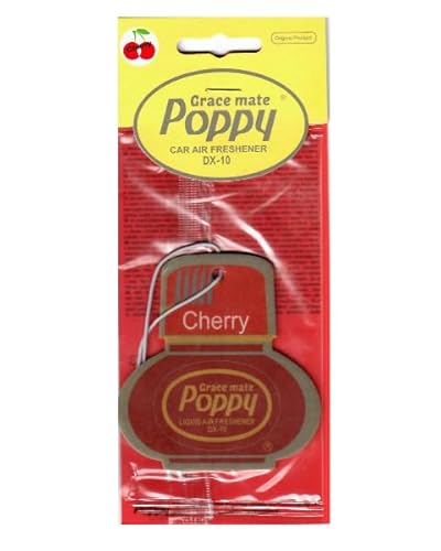 Poppy Grace Mate Classic Cardboard Car Airfreshener CHERRY Value Pack 10 pezzi