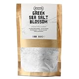 APSOGO Griechisches Meersalzblume - Grobes Meersalz von der Ägäis - Unraffiniert & Ohne Zusätze - 300g im Nachhaltigen Beutel