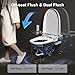 Smart Toilet with Bidet Built in, Elongated Bidet Toilet with Auto Soft Open/Close, Auto Flush, One Piece Toilet with Warm Wash & Dryer, Heated Seat, LED & Night Light, Self-Cleaning, Full/Half Flush