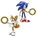 Official Sonic The Hedgehog Metallic Sonic & Tails 4″ Action Figures – Buildable, Interchangeable Arms & Accessories, Collector Window Box