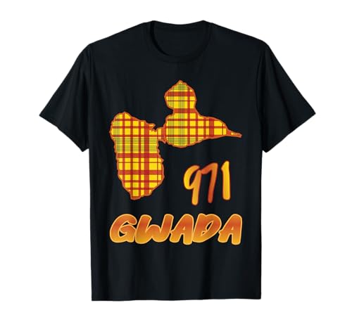 971 Gwada Idee Cadeau Guadeloupe Gwadloup Style Madras T-Shirt