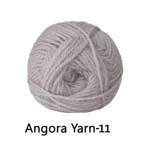 Image of VCR Ash Grey Angora Knitting Yarn, Pack of 1, 100 Grams Hank, 256 Meters Length, 80% Flurry - 20% Acrylic Polyamide Soft Ball for Crochet and Knitting, Suitable for Baby Blankets, Cushion Covers