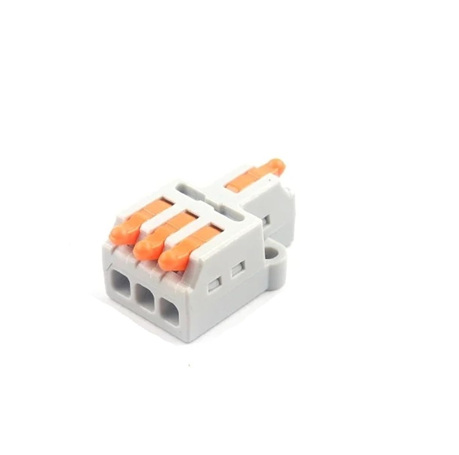 Universal Compact Wiring Splicing Conector 10PCS Universal Wire Cable Connectors 1 in Multiple Out Compact Push-in Electrical Conductor Terminal Block(D1-3O)