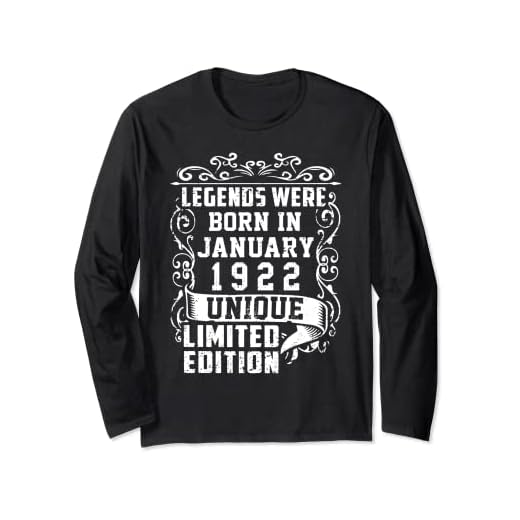 Cumpleaños Enero 1922 Edición Limitada Regalo January 1922 Manga Larga