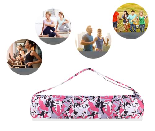 Jibiacb Yoga Mat Bag Waterproof Yoga Mat Holder Exercise Yoga Mat Carry Bag Yoga Mat Sling Bag For Women Men (Pink) #TOP4