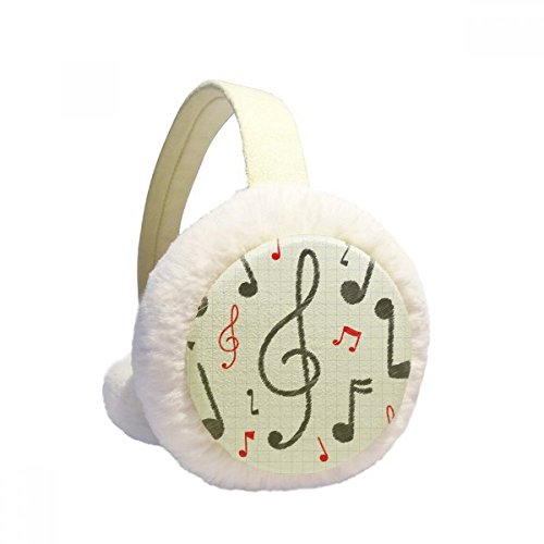 Orejeras de música en piel de imitación y felpa premium con patrón artístico colorido