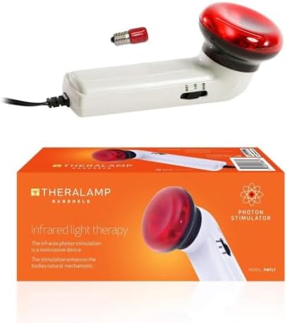 Red Light Therapy Infrared Heating Wand by Theralamp – Handheld Heat Lamp Includes Replacement Bulb