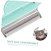 VANZACK Cat Hair Removal Comb and Massage Brush for Shedding Gentle Grooming Tool for Long Haired Cats Easily Removes Loose Fur Tangles and Dander Non-Slip Handle for Comfortable Grip