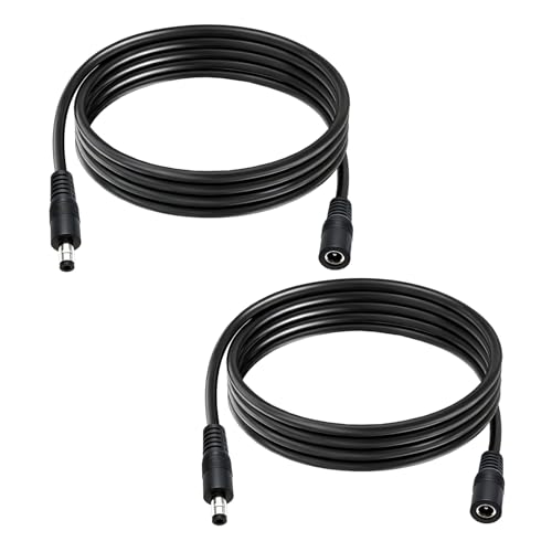 Cable DC5521 de 14 AWG macho a hembra para tiras de luz LED y monitoreo solar de 12 V