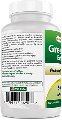 Best Naturals Green Tea Extract 500 Mg 250 Capsules #TOP5