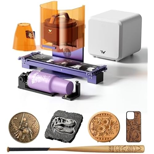 WeCreat Lumos Flex 15W Fiber & 15W Diode Dual Laser Engraver, with Protective Cone, Rotary Pro, Extension, Fume Extractor, 3D Embossing, Metal Cutting & Color Marking, Portable Laser Engraving Machine