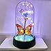 Glass Rose in Glass Dome, Light Up Flower, Eternal Rose - Valentines Day Gifts for Her, Mothers Day Roses Gift for Mom, Womens Gifts for Christmas - Galaxy Rose, Birthday Gift