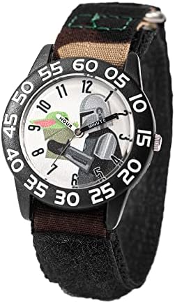 Star Wars The Manalorian Kids Plastic Time Teacher Analog Quartz Nylon Strap Watch, Black/Black Star Wars The Manalorian Kids Plastic Time Teacher Analog Quartz Nylon Strap Watch, Black/Black