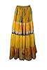 Bohemian Yellow Floral Summer Beach Maxi Skirt Sty... #2