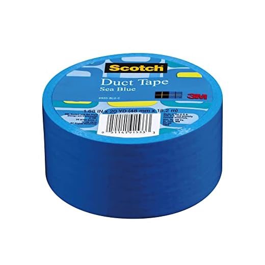 Scotch Duct Tape, 1.88 in x 20 yd, Sea Blue, 1 Roll (920-BLU-C)