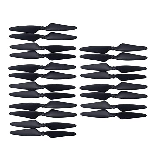 ZYGY 20pcs Propeller für Hubsan H501s H501A H501C H501M H501S W H501S pro MJX B3 Bugs 3 B3H Bugs 3H F17 F100 RC Quadcopter Schwarz