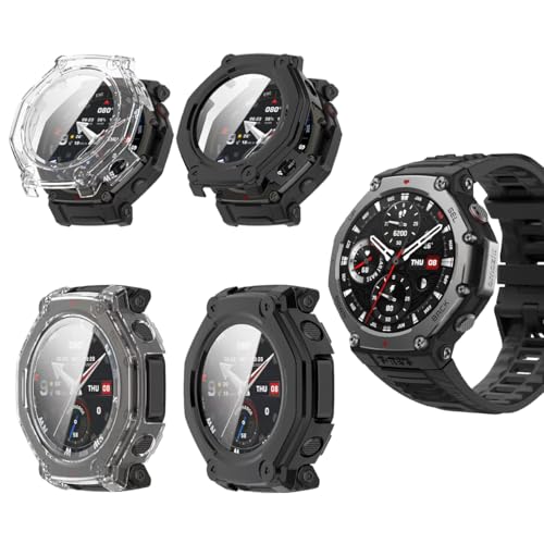 y2ZbgzFor Amazfit T-Rex 3 Pro 48mm Ή P[XySUNZHXINzPC+tC ̌^ ˒ጸ Sی a wh~ ȒP Amazfit T-Rex 3 Pro 48mm p P[X Jo[(NA+