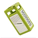 4 Sides Grater Stainless Steel Foldable Shredder Cheese Vegetable Flat Ribbon Fruit Peeler (Green)