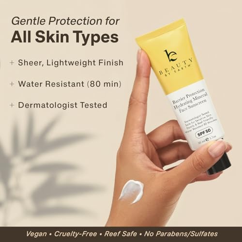 Image of Mineral Sunscreen for Face SPF 50 - Broad Spectrum Zinc Oxide | Made in USA with Natural & Organic Ingredients, Hydrating Daily Moisturizer for Sensitive Skin, No White Cast & No Chemicals