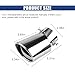 GAOLAOSY Stainless Steel Car Exhaust Tail Pipe Tip, 2.5
