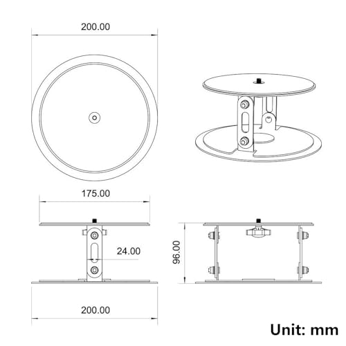 Soporte de escritorio para proyector con base giratoria 360° miniatura 6