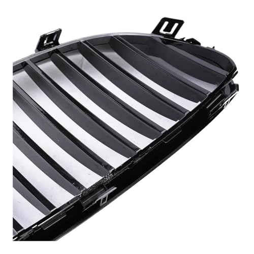 Parrillas cromadas coche con rejilla superior negra carbono para 5 Series E60 E61 4