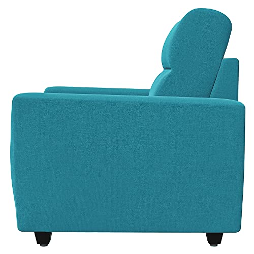 Image of Wakefit Sofa Set | 3 Year Warranty | Sofa 1 Seater, 1 Seater Sofa for Living Room, Wooden Sofa Set, Sofa Set Single Seater - Belize(Malphino : Malibu Green)